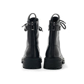 Modische Kampfstiefel Designer Retro Chunky Reitstiefel
